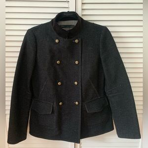 Marc By Marc Jacobs Wool Military Style Open Front Reversible Blazer, size 8.